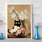 Diamond Painting for Adults and Beginners - 6pcs, 5D Round Diamond Digital Painting Kit, DIY Black Cat Diamond Art Painting, Matisse Van Gogh Living Room Bedroom Decoration (11.8x15.7 inches)